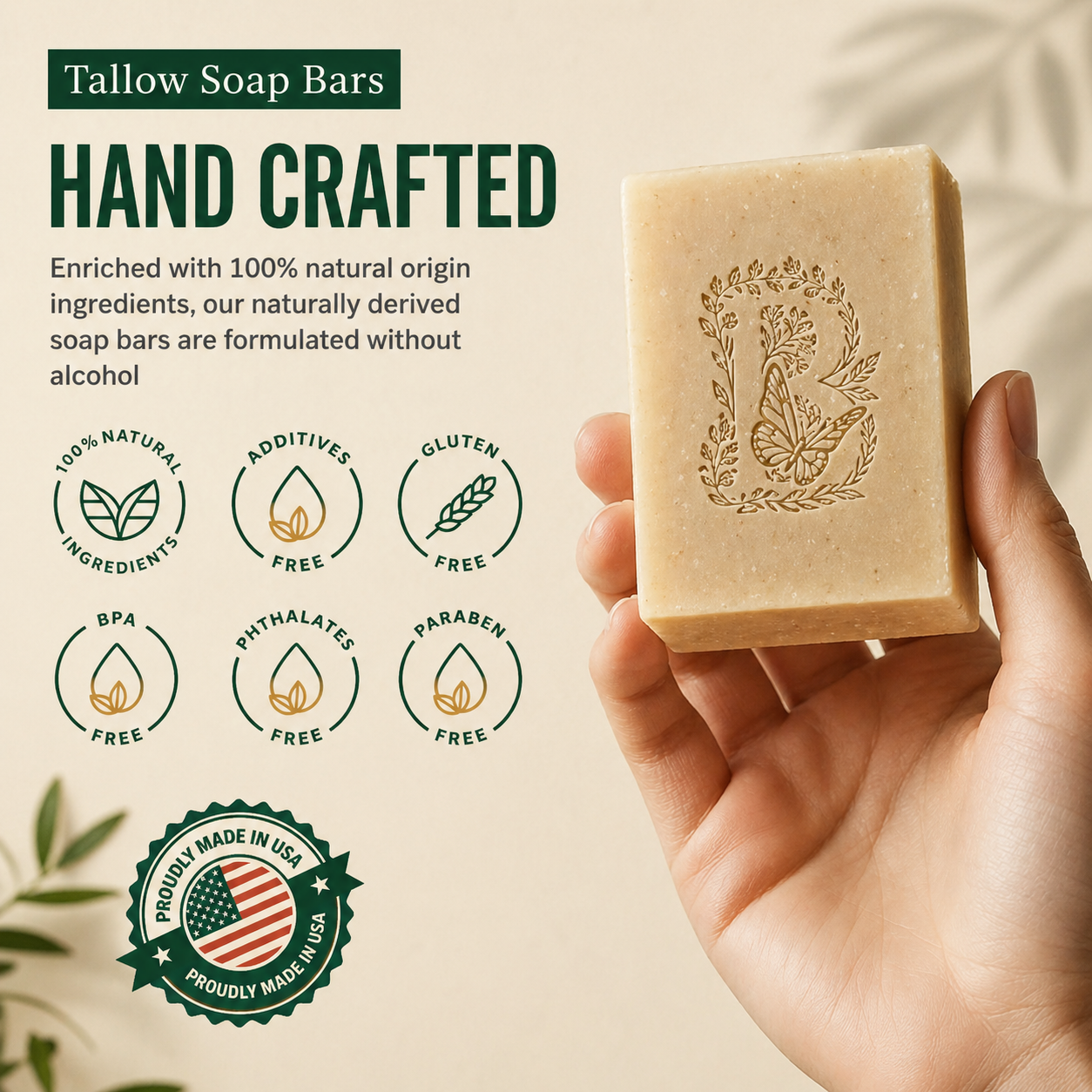 Tallow Soap Bar 3-Pack